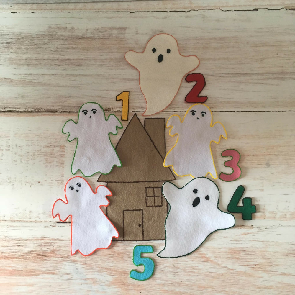 Five Little Ghosts Felt Set