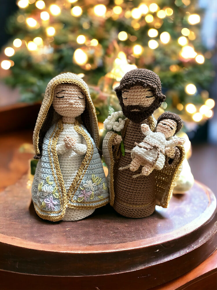 Crochet Joseph Mary Jesus Family