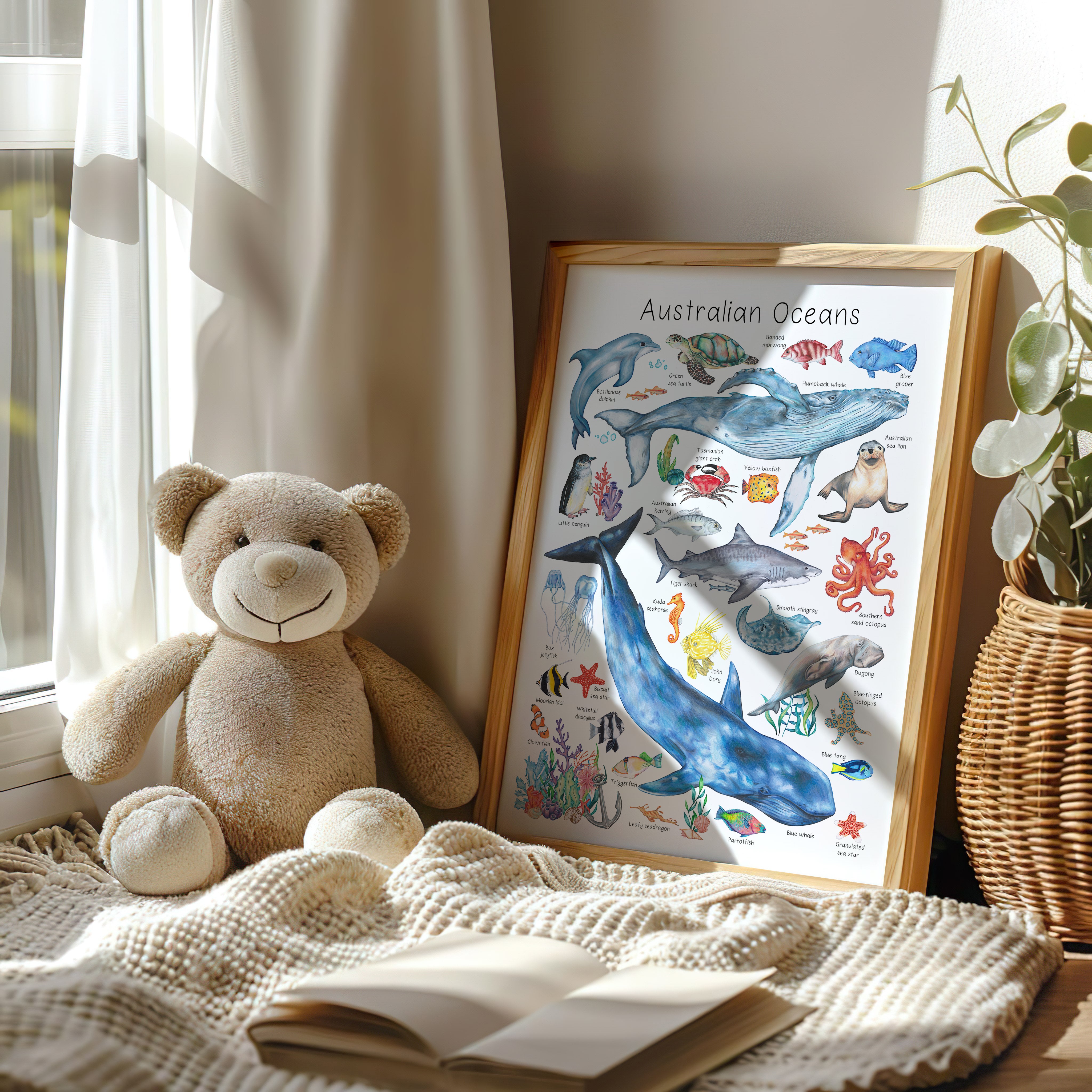 Australian Oceans Poster - A3 size