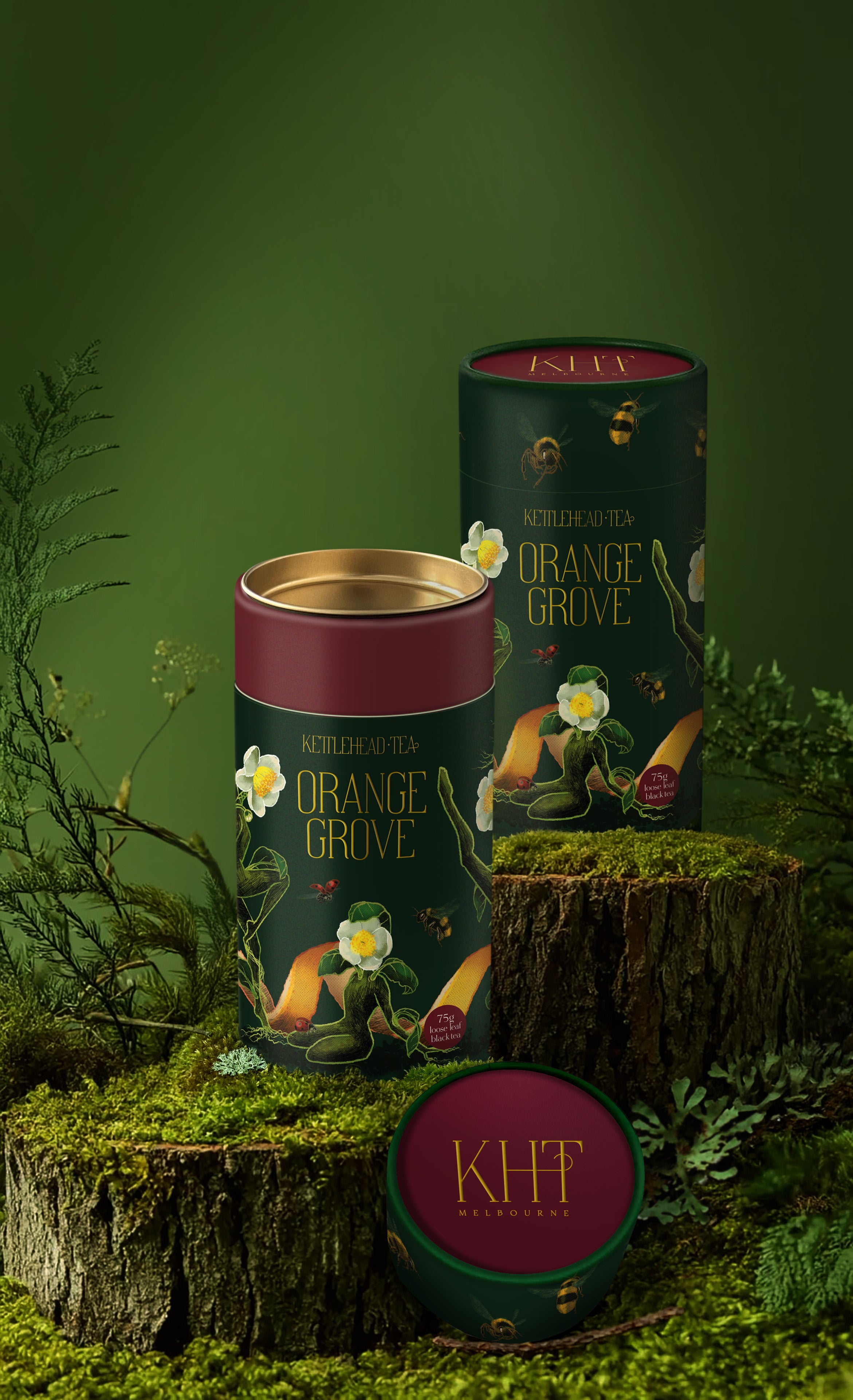 Orange Grove Tea Canister