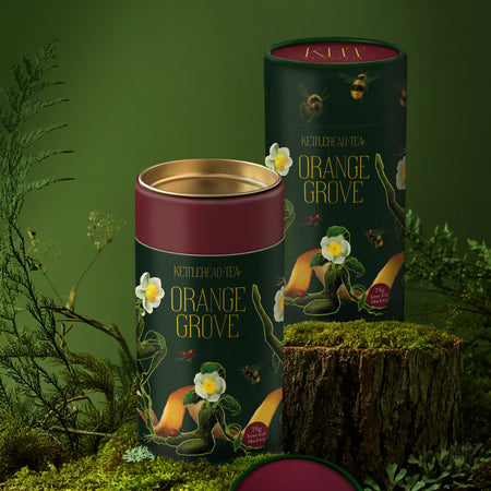 Orange Grove Tea Canister