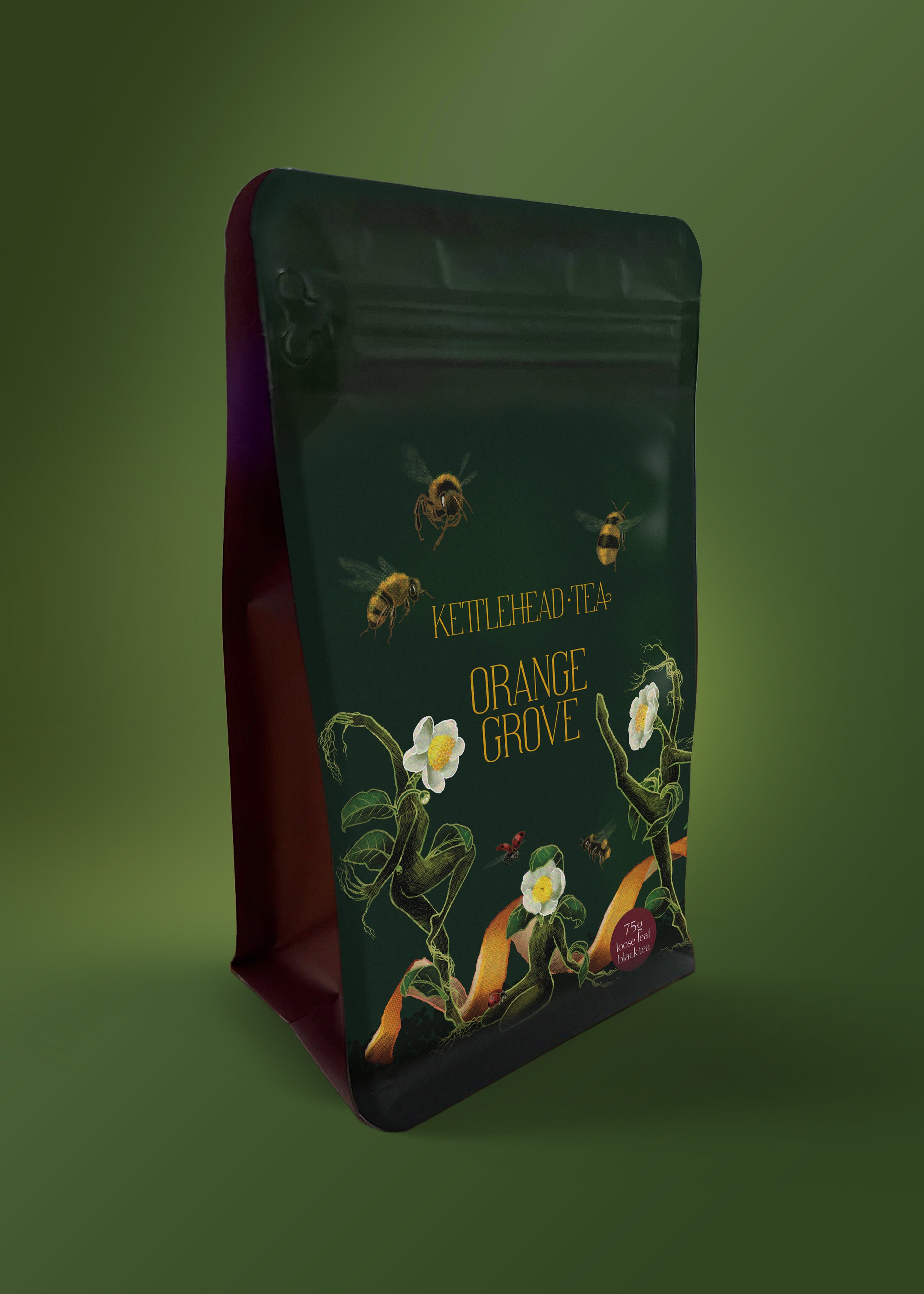 Orange Grove Re-sealable Tea Pouch