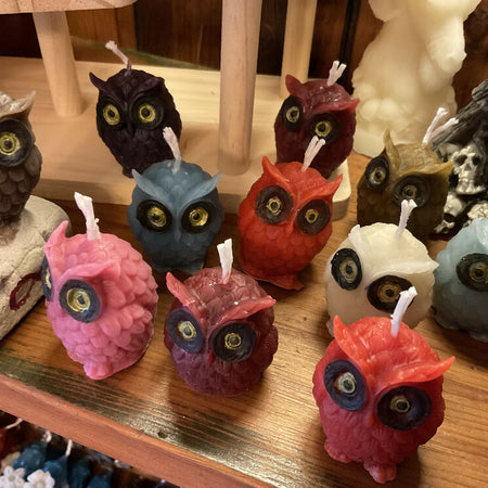 The Elf Owl Beeswax Intention Spell Ritual Altar Candle Bundle