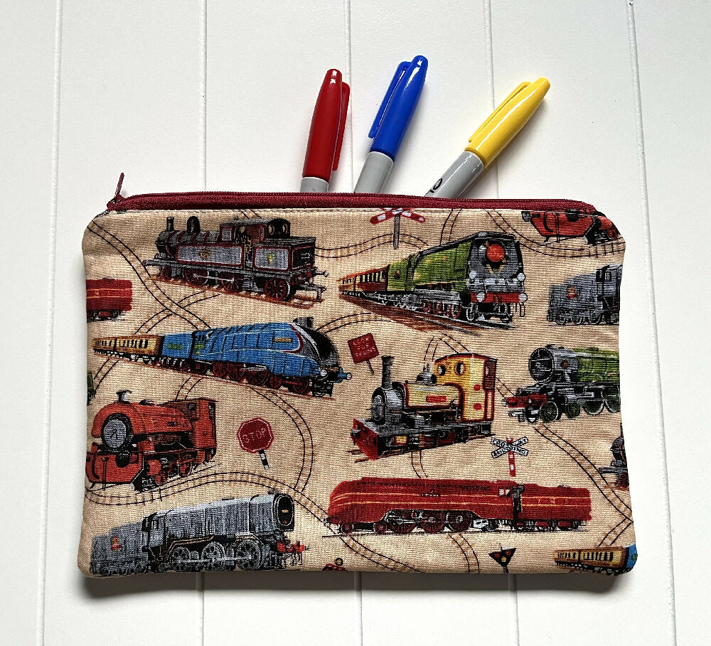 Trains pencil case