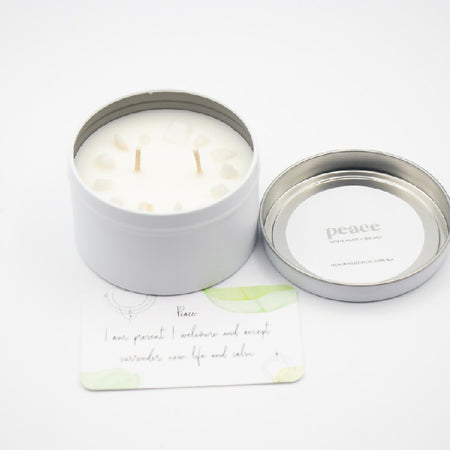 Peace - Crystal Soy Affirmation Candle