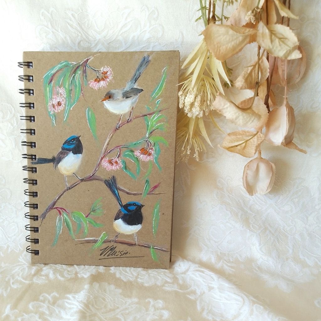 Handpainted Blue Wren Notebook – The Perfect Gift