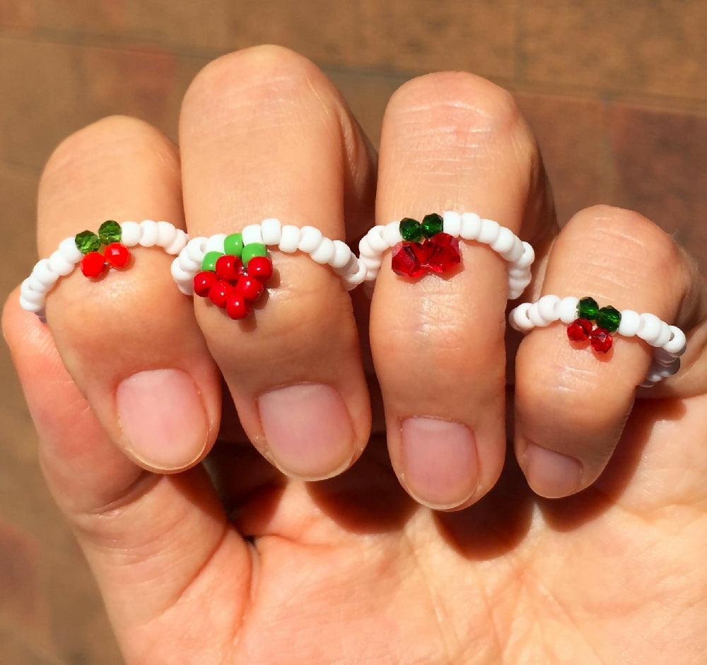 Naryanabeads beaded berry rings