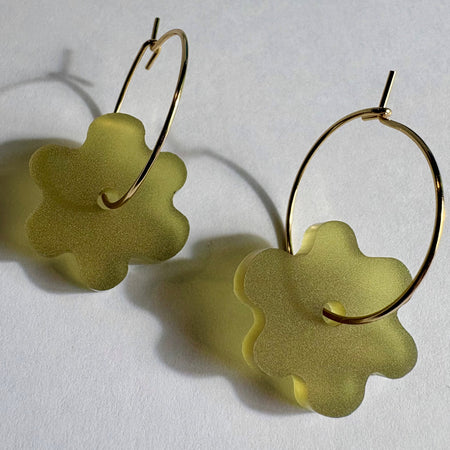 Bees Knees mini Flower hoop - Olive Green