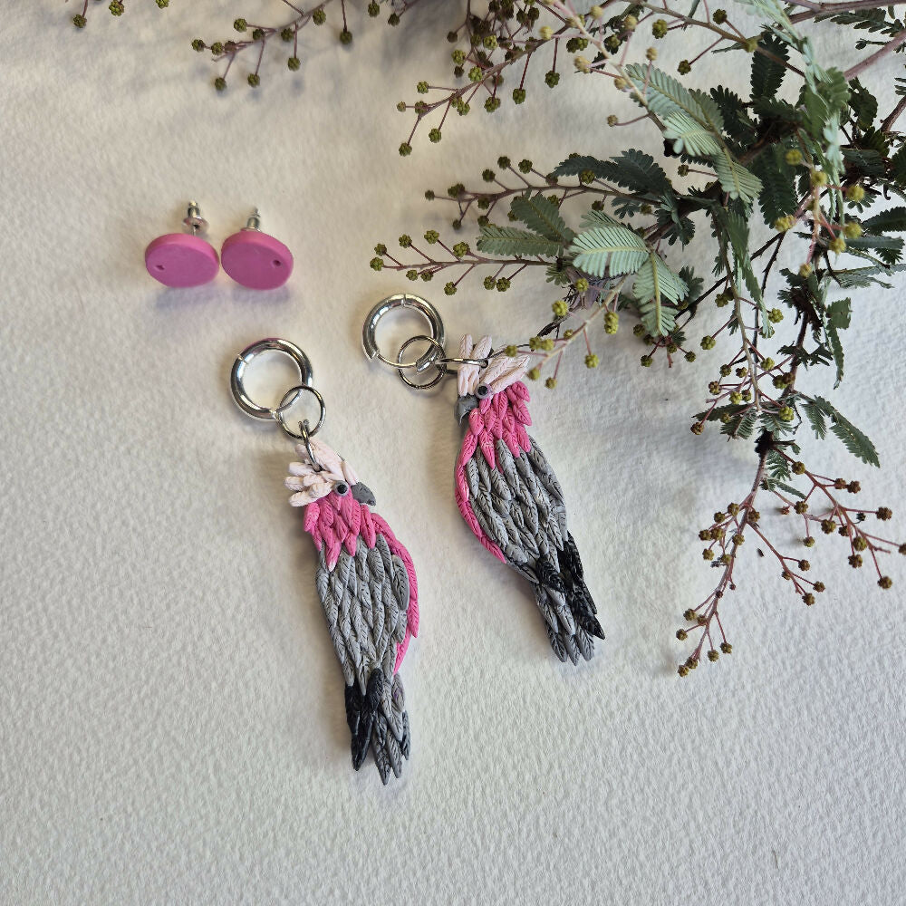 Gertie Galah Dangle Earrings