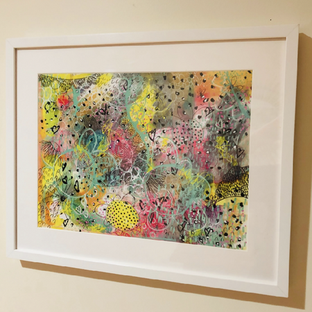 Abstract Flower Scene Print