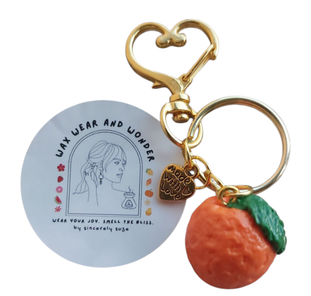 Bag Charms and Key Rings - Fruit Themed Solo in Gold/Silver Tone