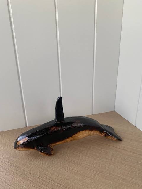 Hand Carved Orca Sculpture