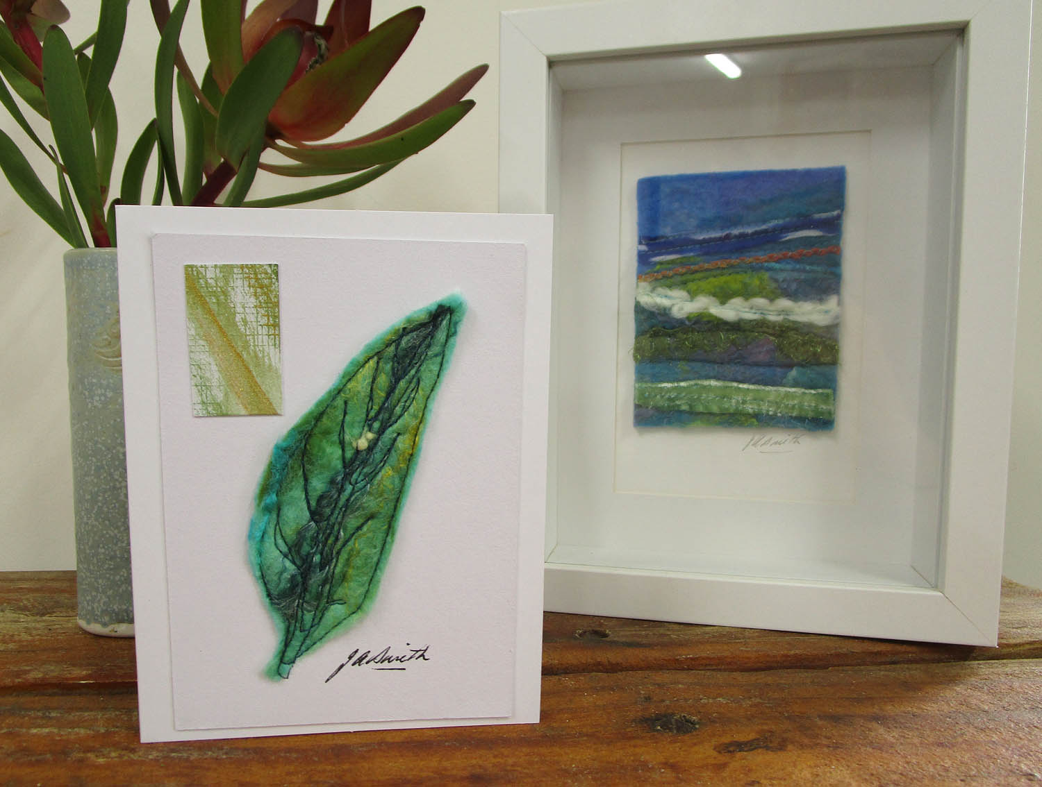 Original Handmade Greeting Cards - Gum Leaf