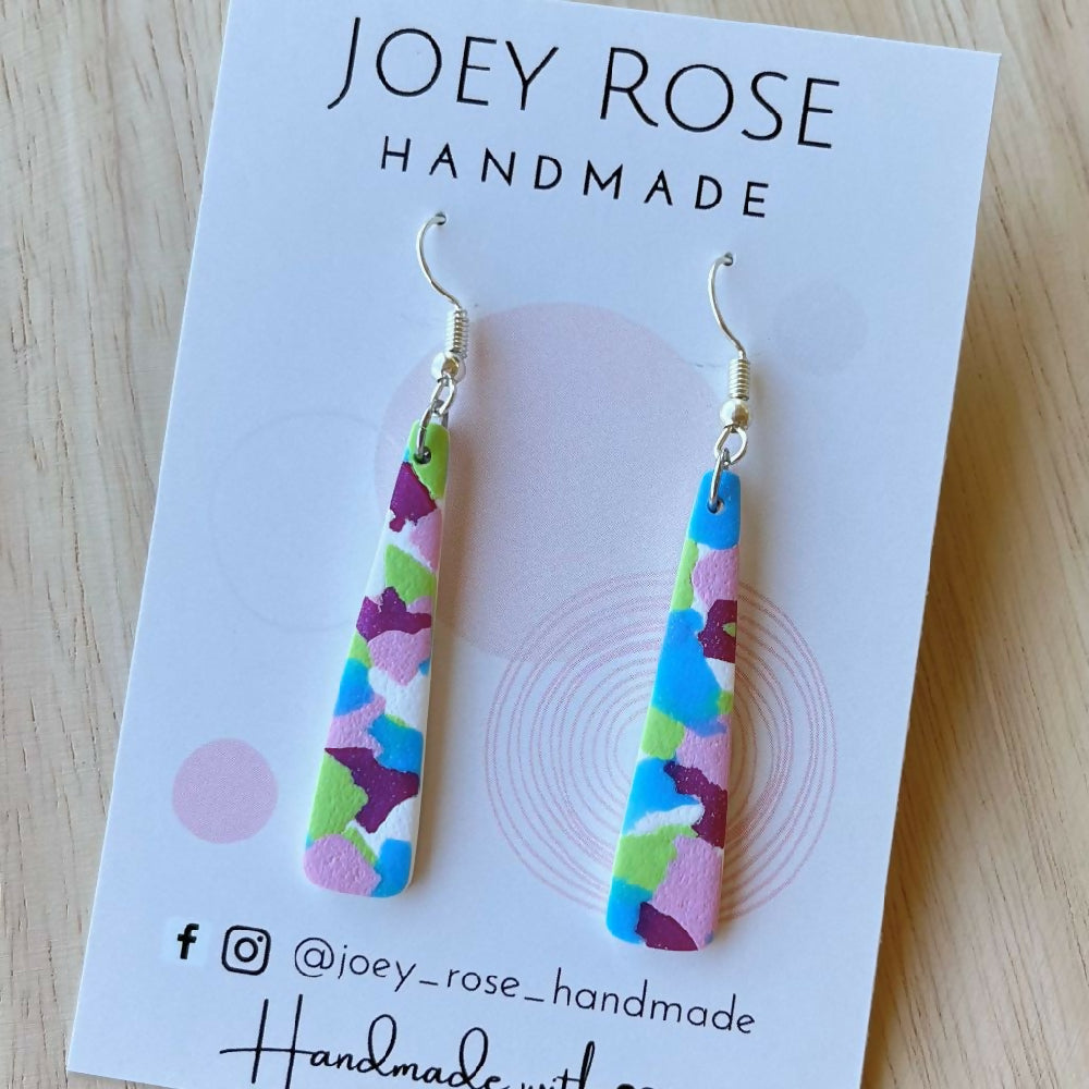 MELINDA ~ Confetti Print ~ Polymer Clay Earrings