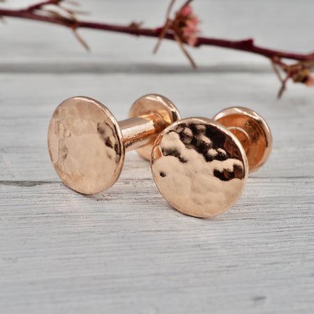 Solid copper cufflinks | Copper cufflink and tie pin set | Wedding Cufflinks | Wedding tie pin | Best Man Gift
