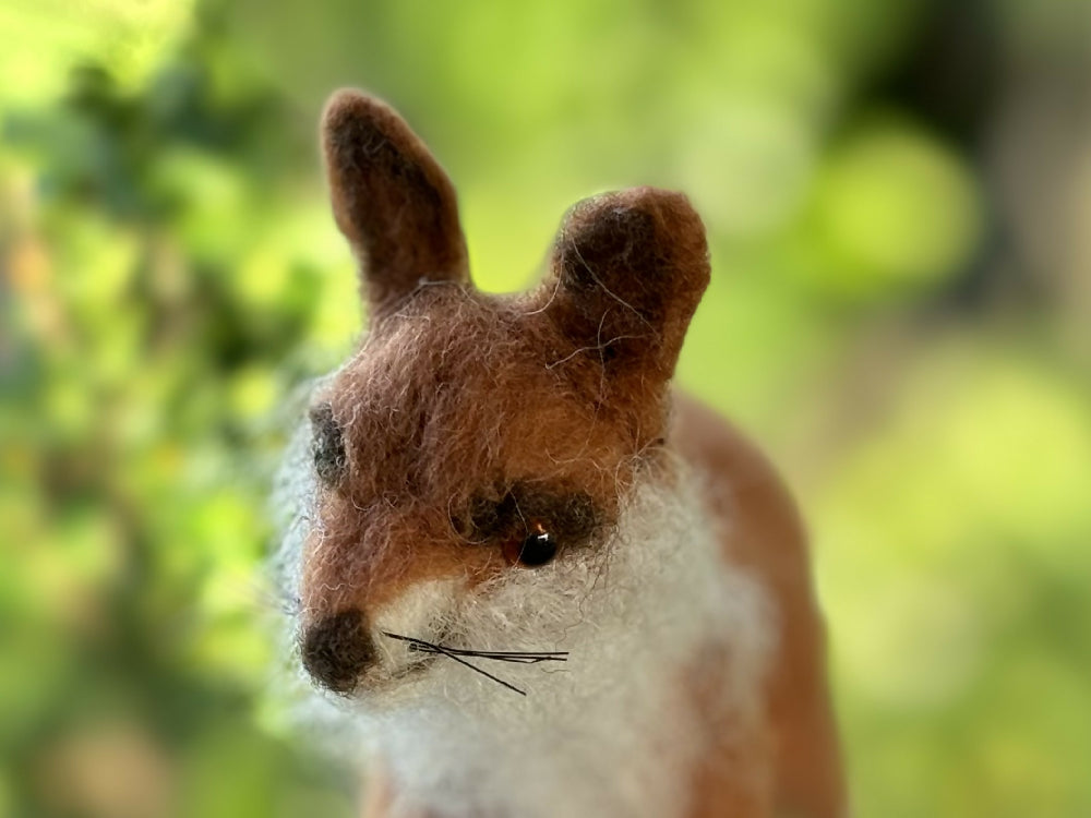 Art doll animal needle felt fox