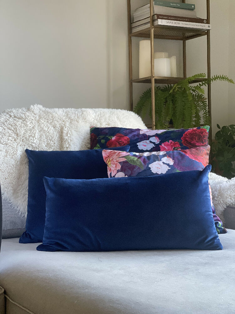 Blue Velvet Cushion Covers