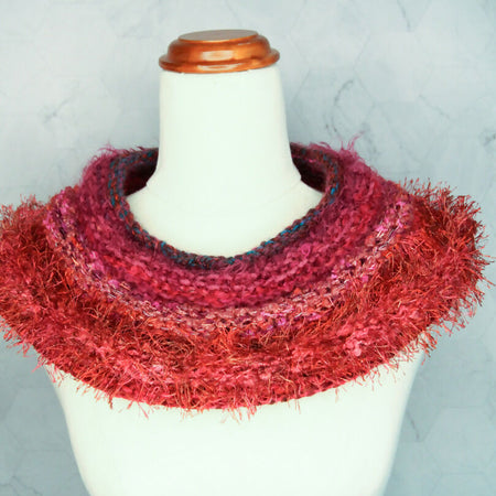 Autumn Rust Hand Knitted Cowl