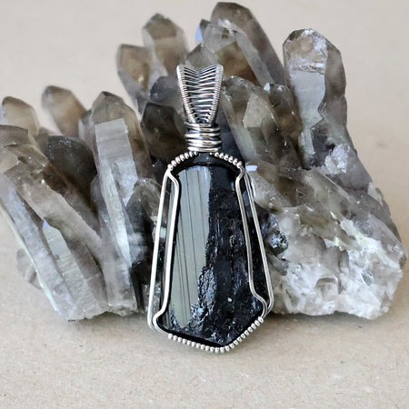 Handcrafted Black Tourmaline Pendant - Talisman of Protection and Purification