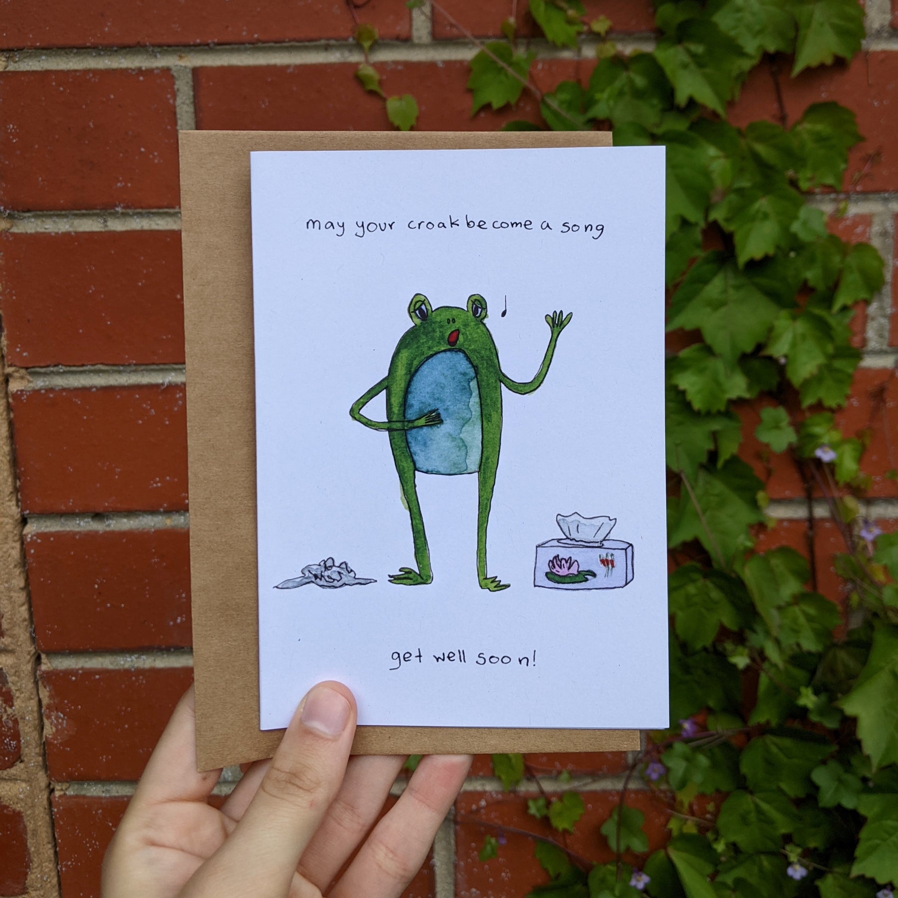 Sick Froggies - set of 6 "get well" cards