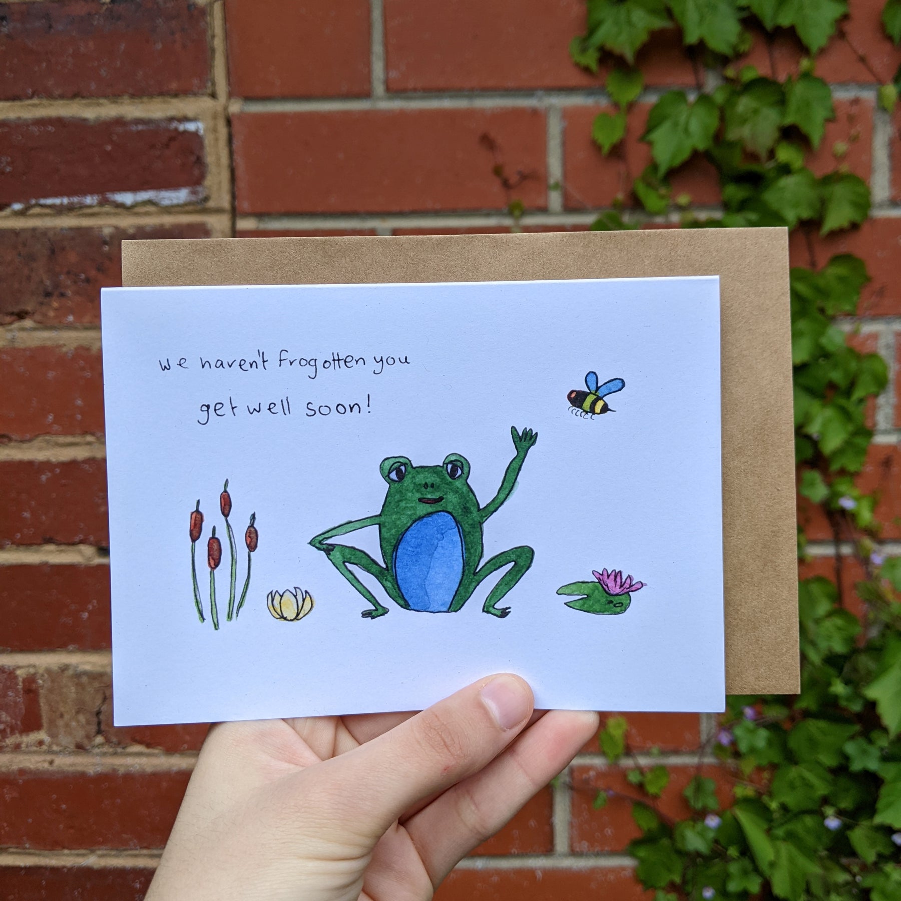 Sick Froggies - set of 6 "get well" cards