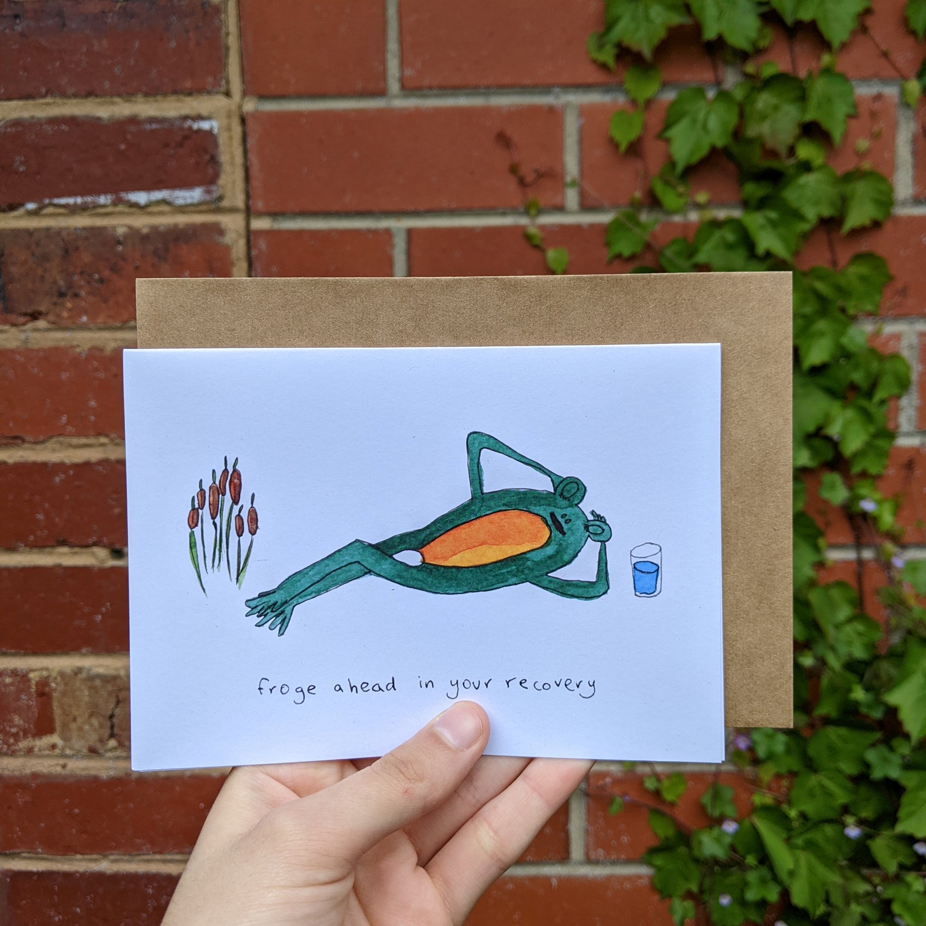 Sick Froggies - set of 6 "get well" cards