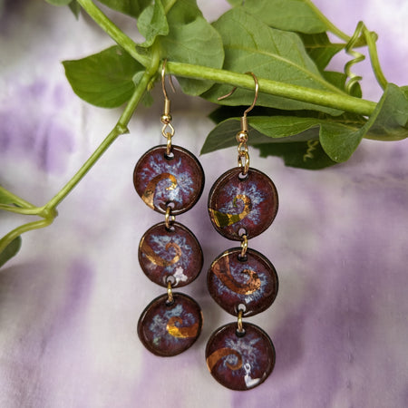 Spiral Galaxy Ceramic Earrings