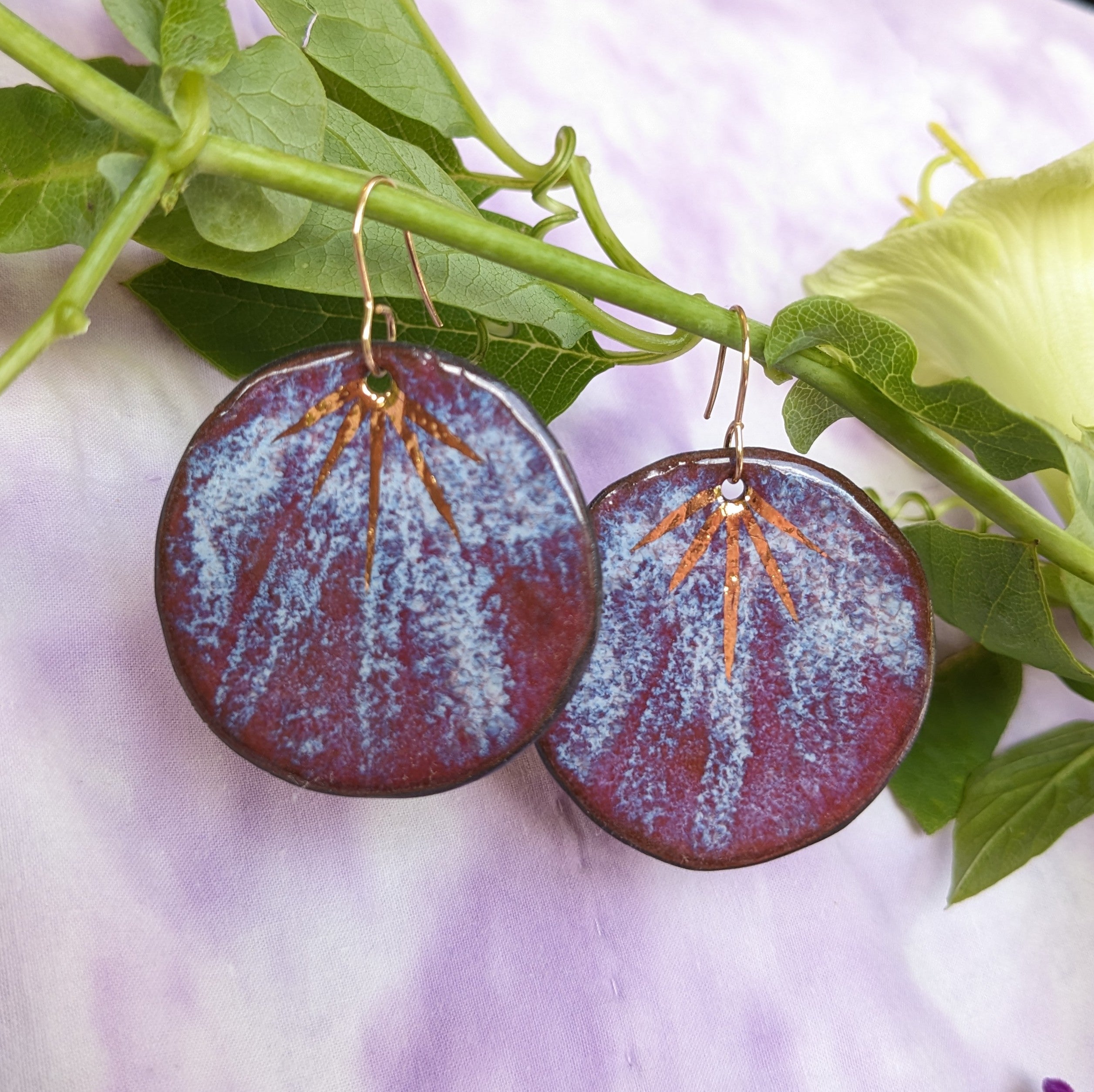Sunset Rays Ceramic Earrings