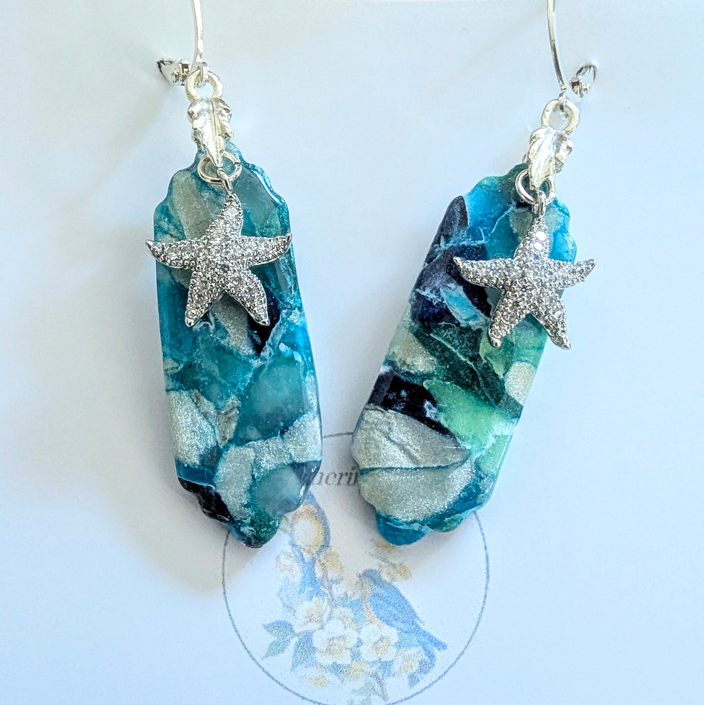Starfish and Ocean Drop Earrings