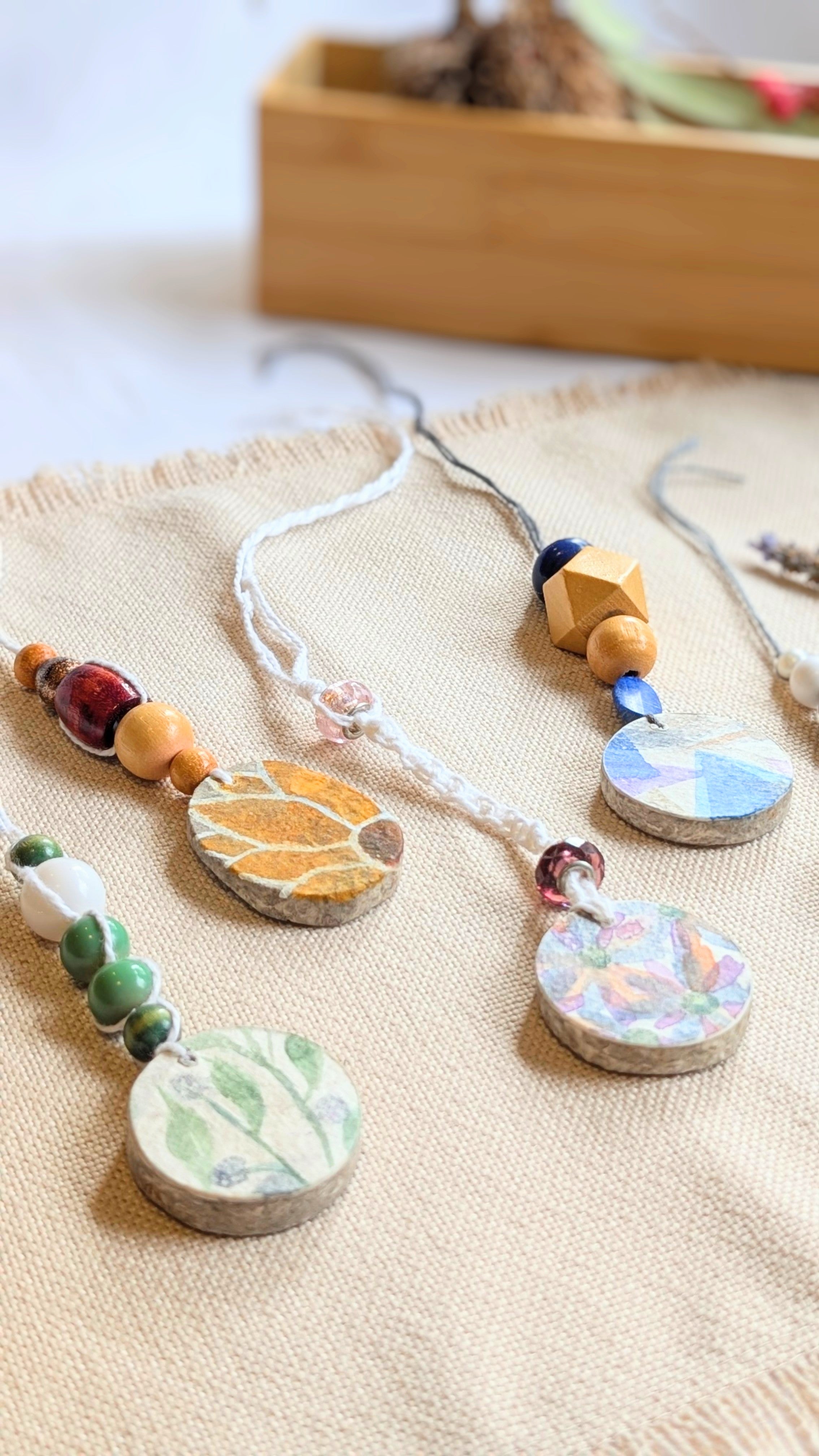 Handcrafted Paper Clay Essential Oil Diffuser – Botanical Collection