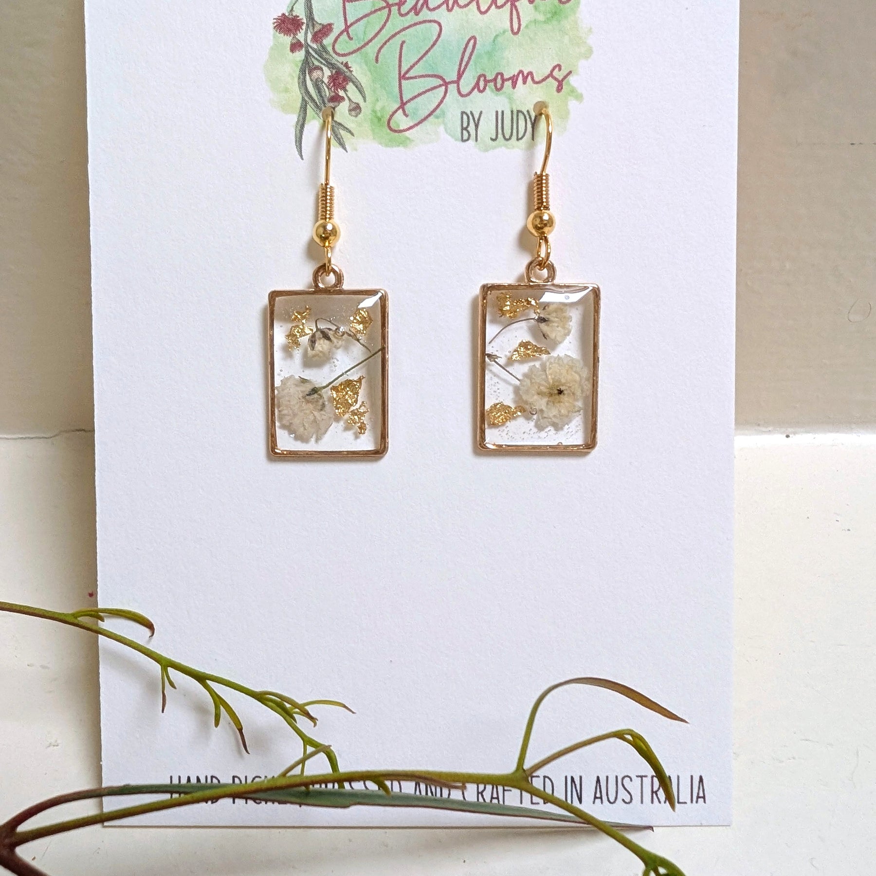 Real flowers in resin, White Baby's Breath collection