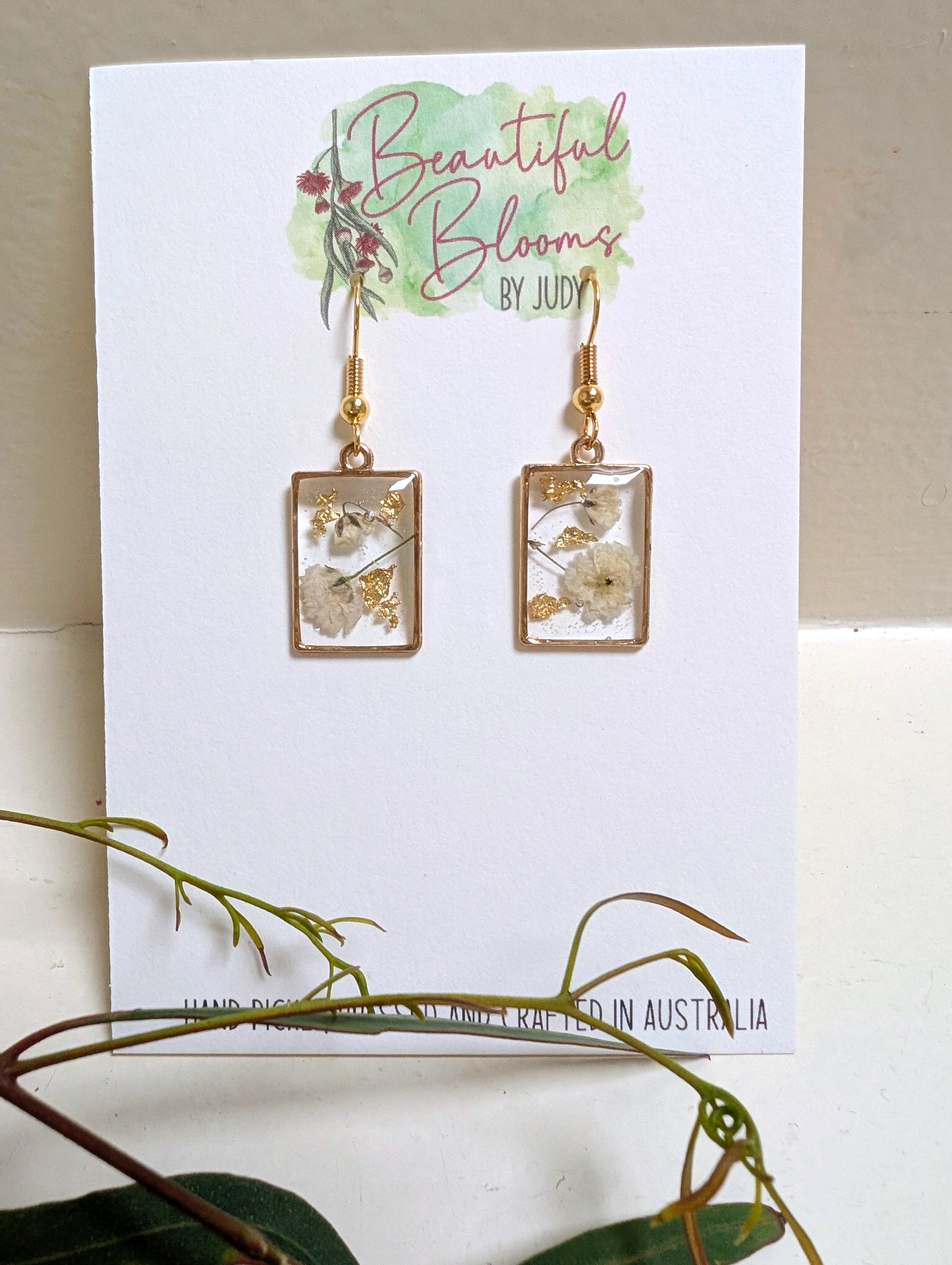 Real flowers in resin, White Baby's Breath collection