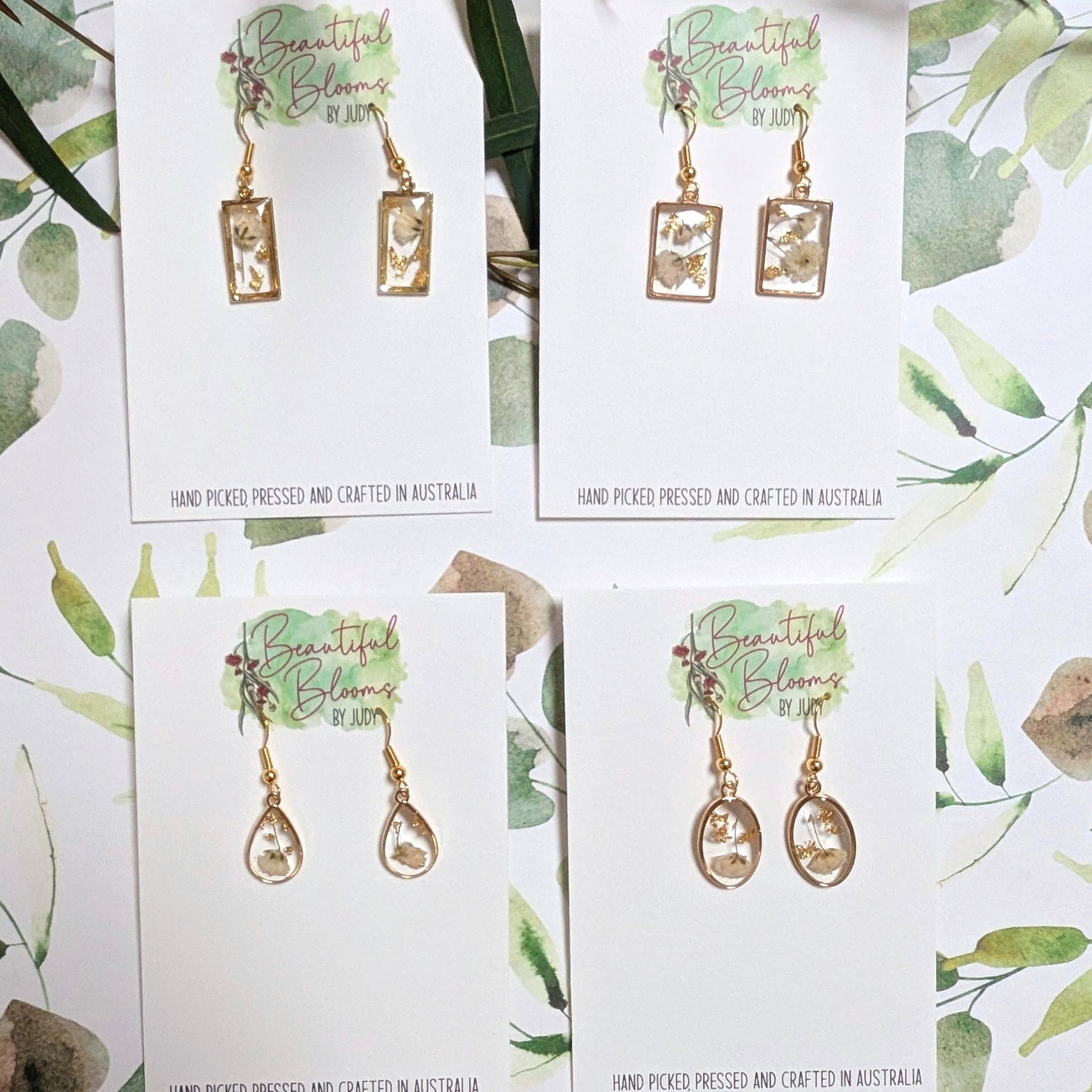 Real flowers in resin, White Baby's Breath collection