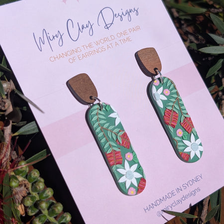 Green Native narrow Dangle