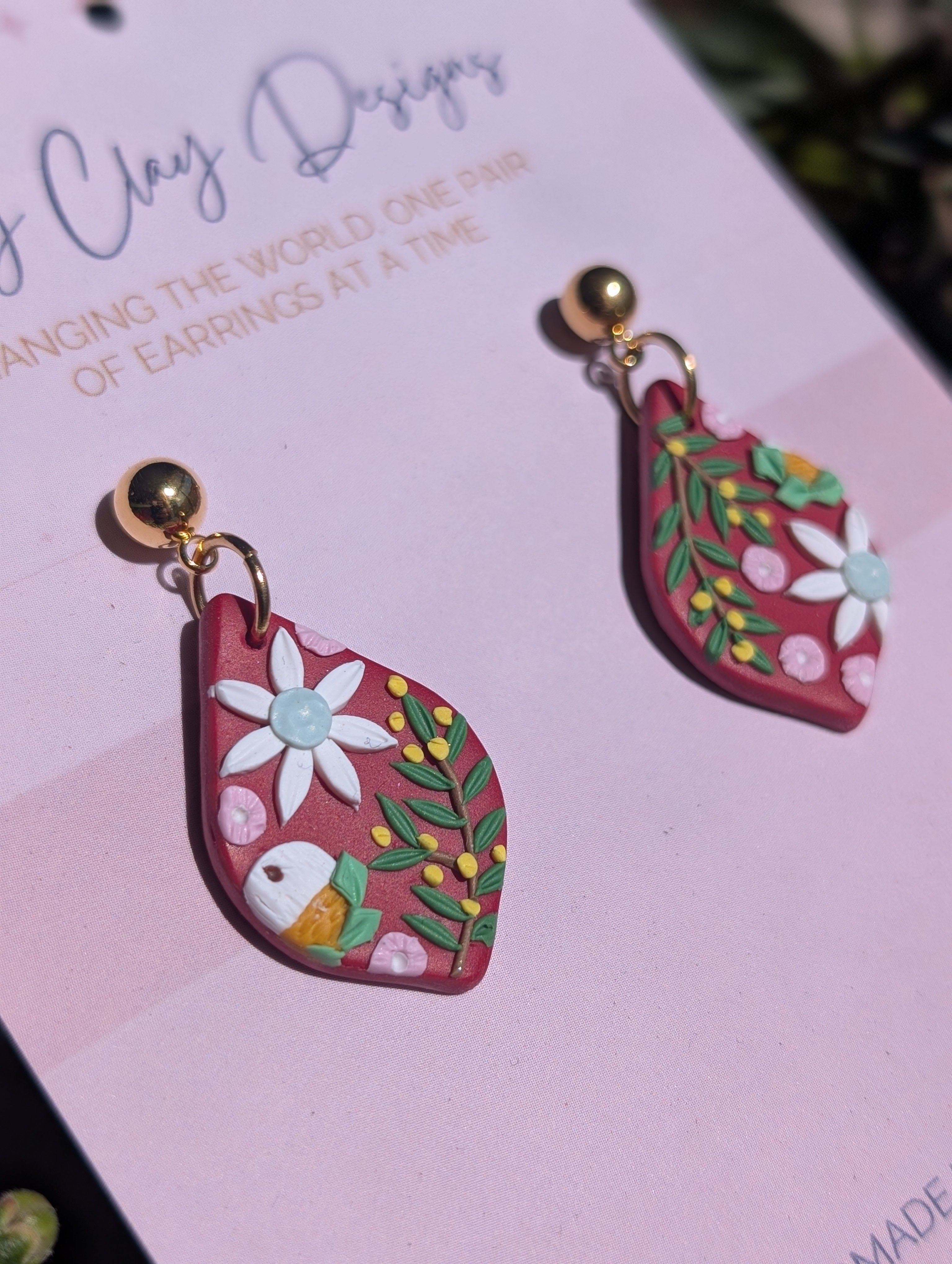 Red Native small Dangle