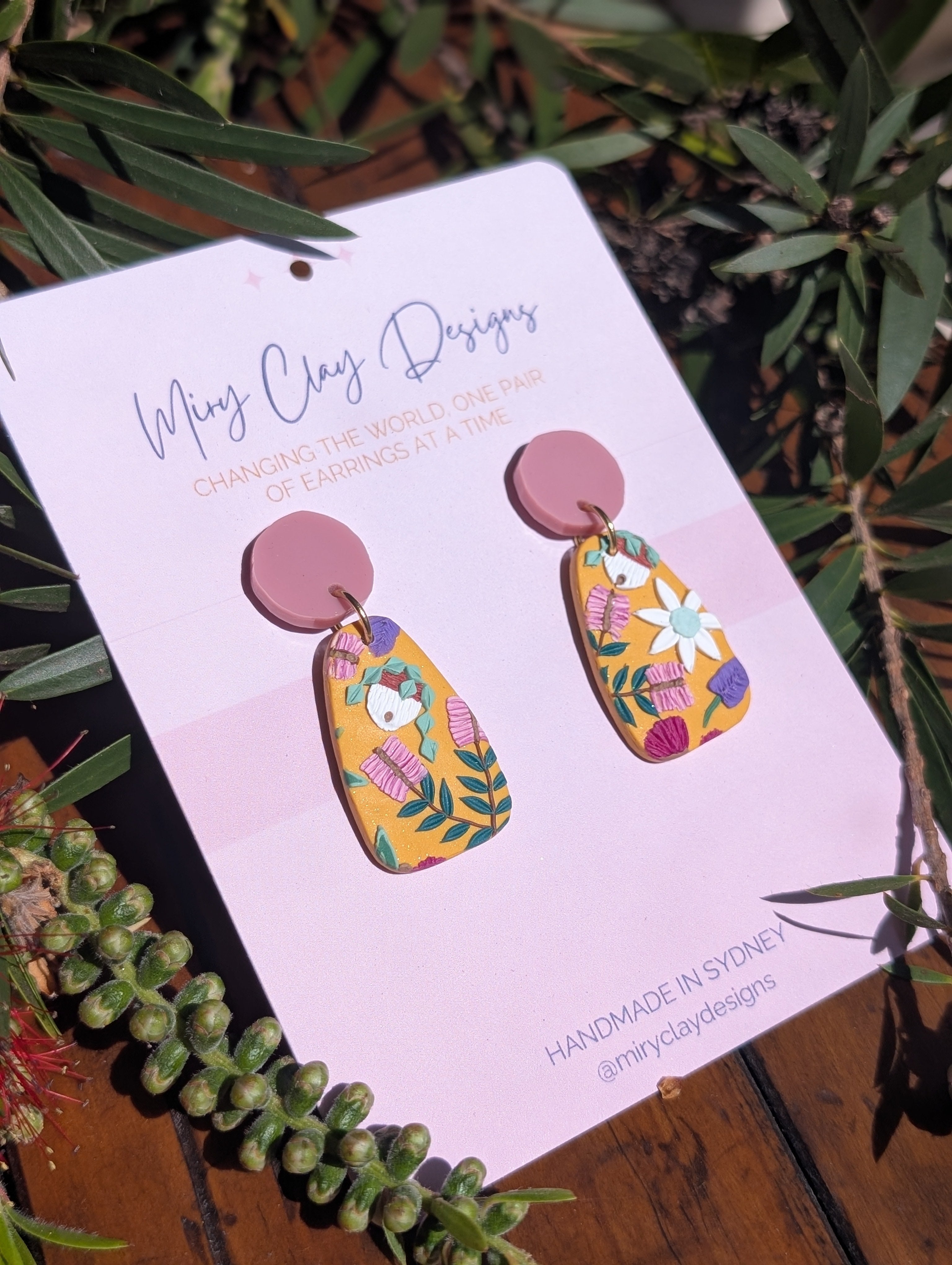 Mustard Native Medium Dangle