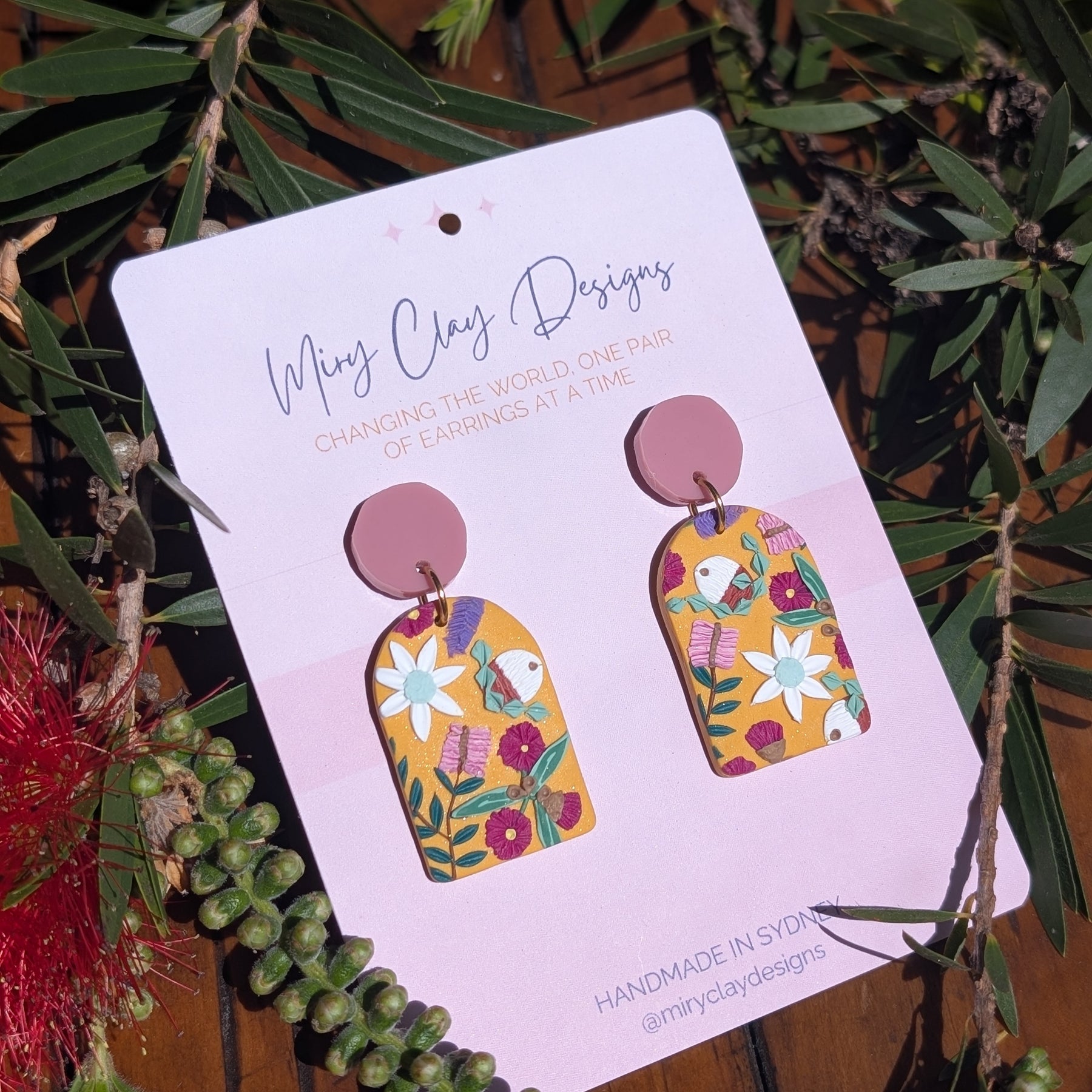 Mustard Native Medium Arch Dangle