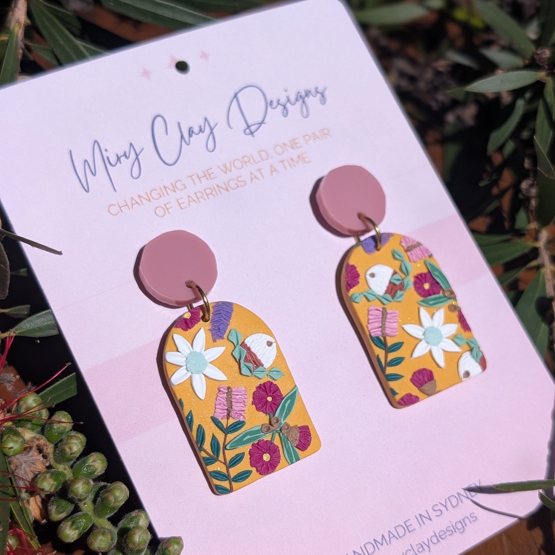 Mustard Native Medium Arch Dangle