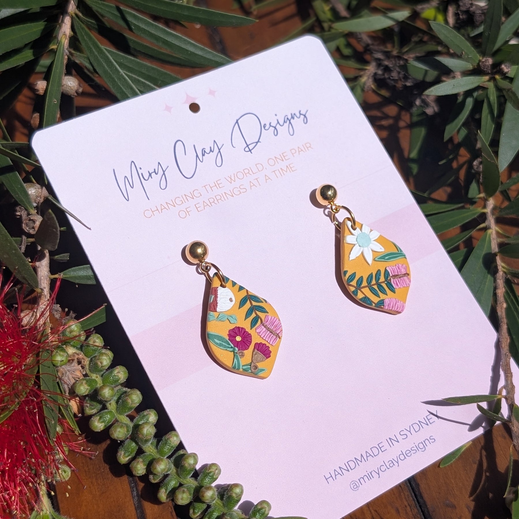 Mustard Native small Dangle