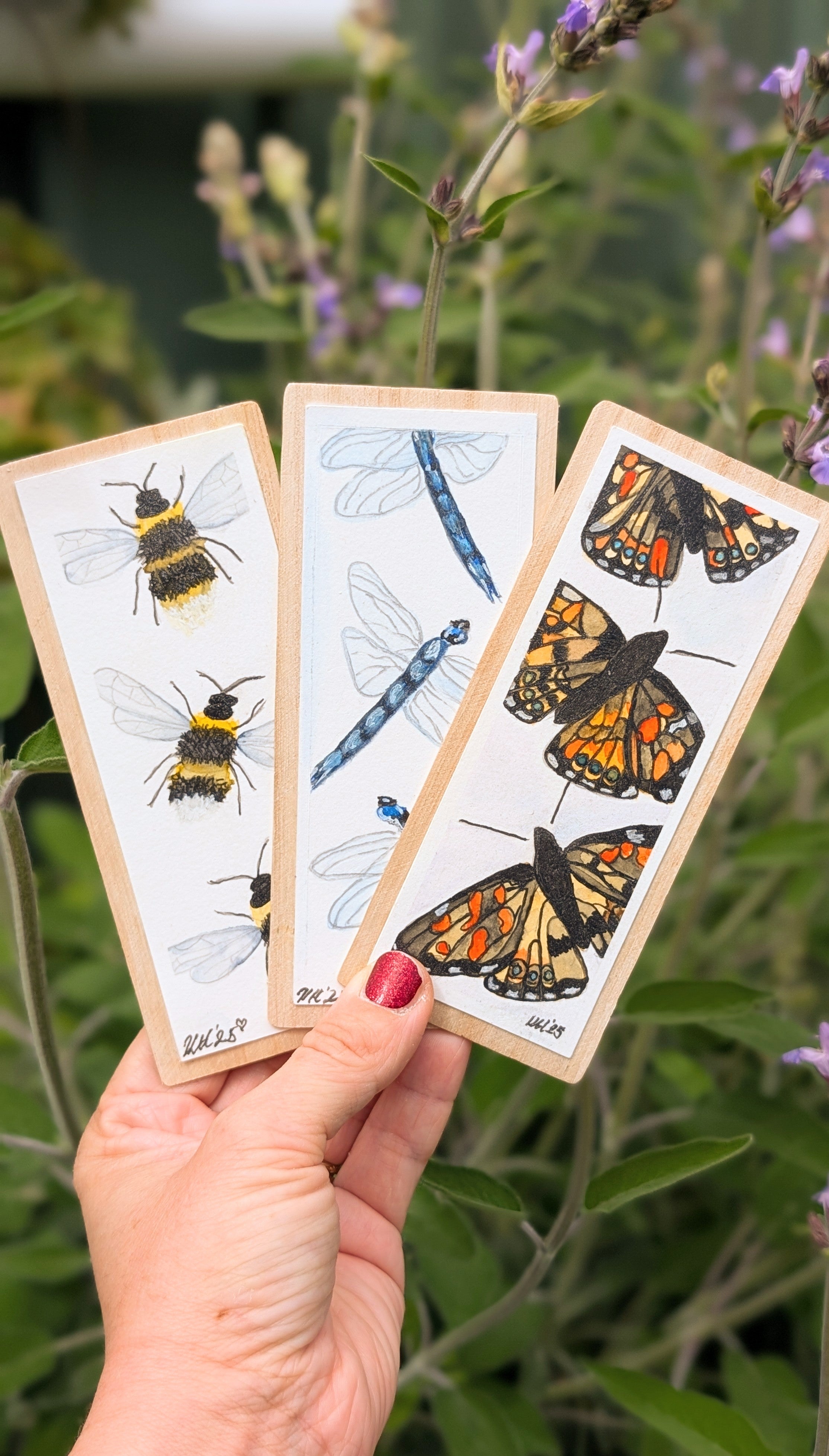 Hand-Painted Insect Bookmark Set – Sustainable Australian Gift
