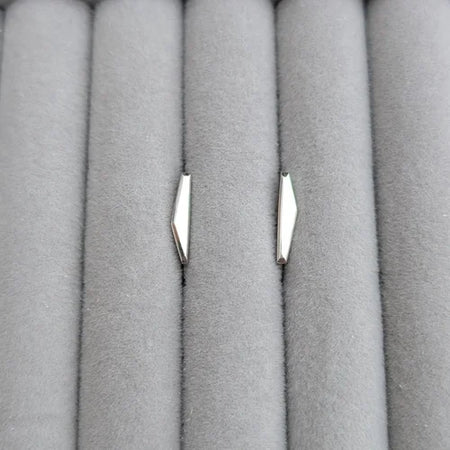 handmade geometric faceted earrings