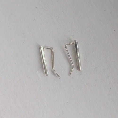 handmade geometric faceted earrings