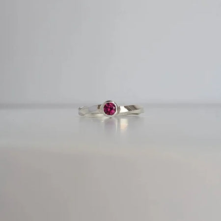 handmade rhodolite garnet twisted ring | dress ring