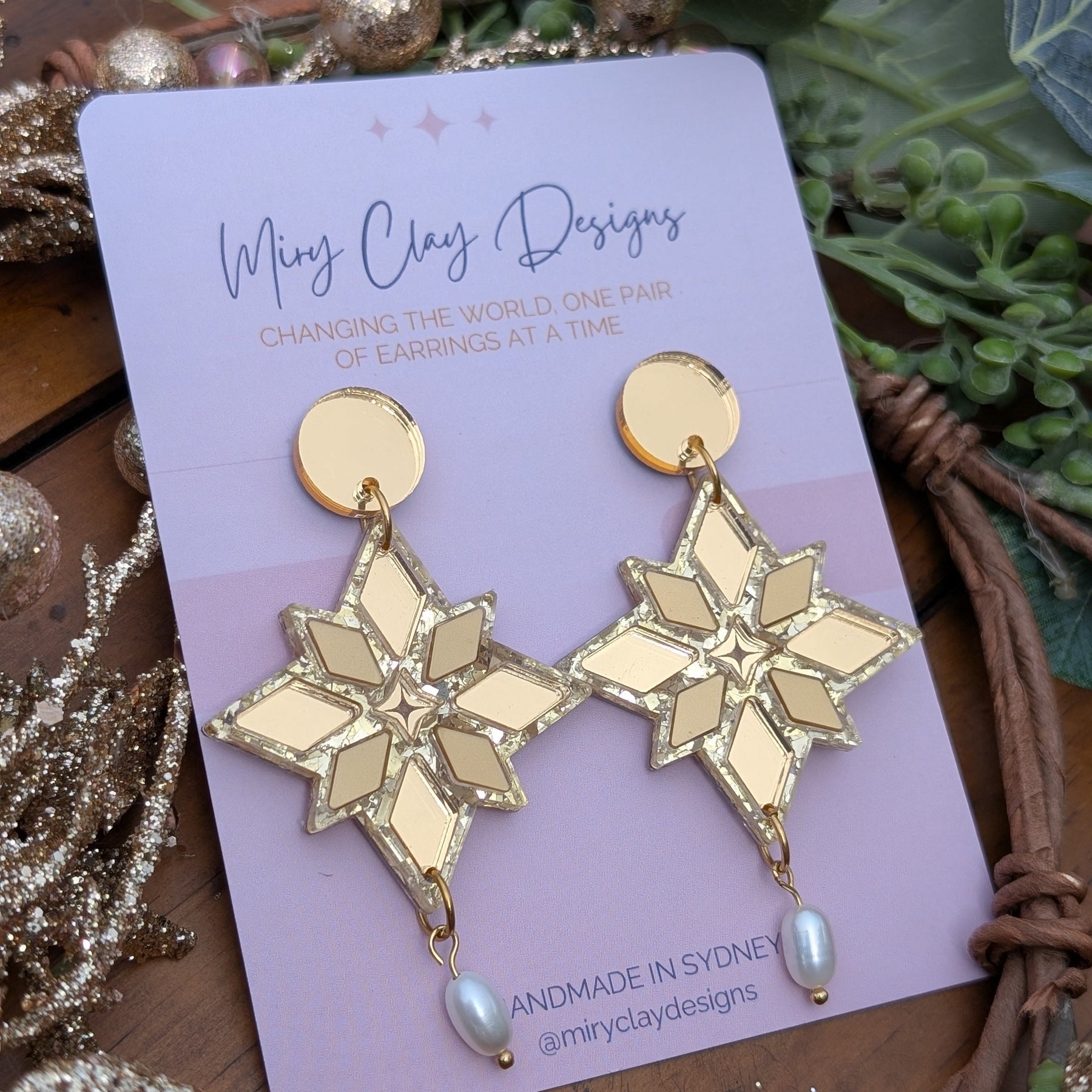 Statement Star Dangles | Gold, Silver or Rose
