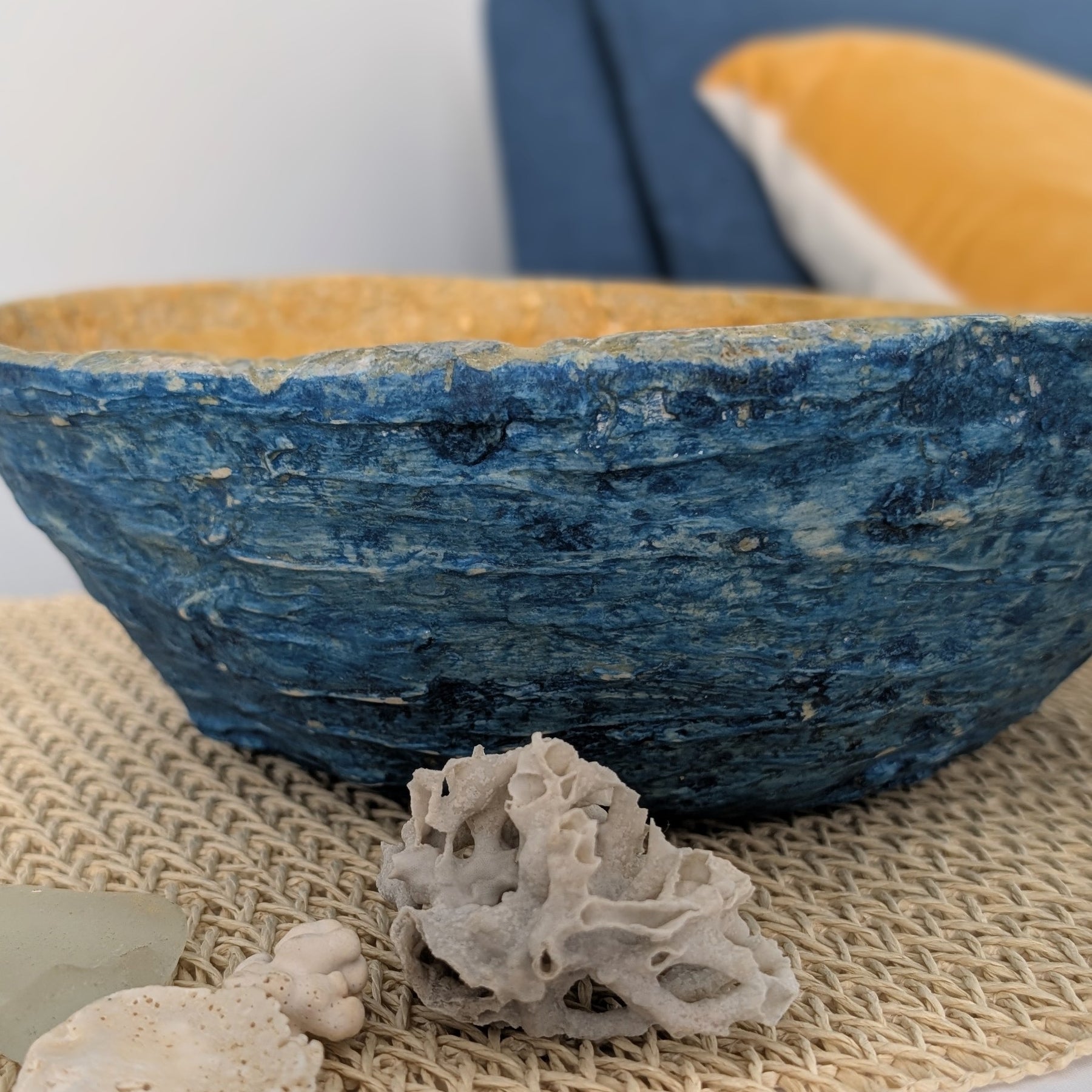 Coastal Beach Style Paper Clay Bowl
