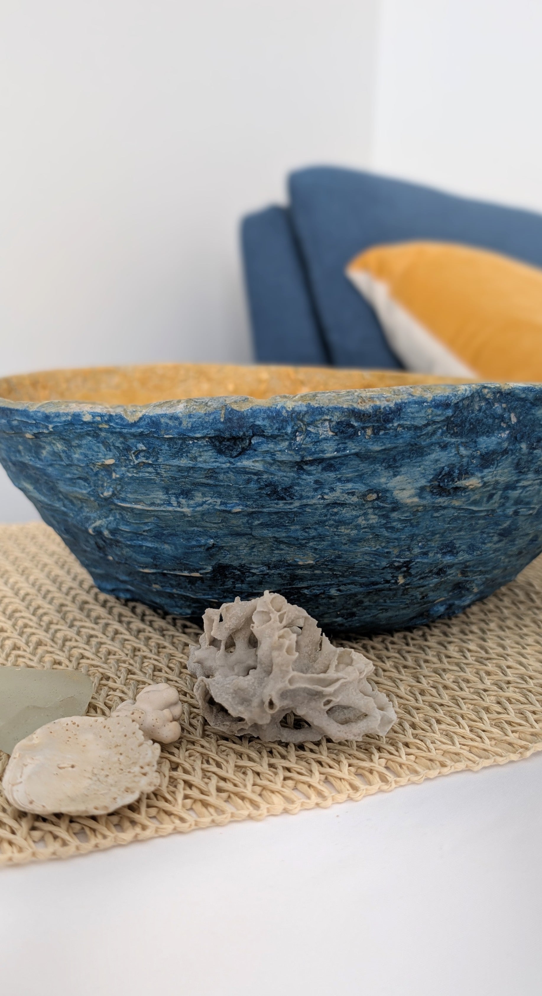 Coastal Beach Style Paper Clay Bowl
