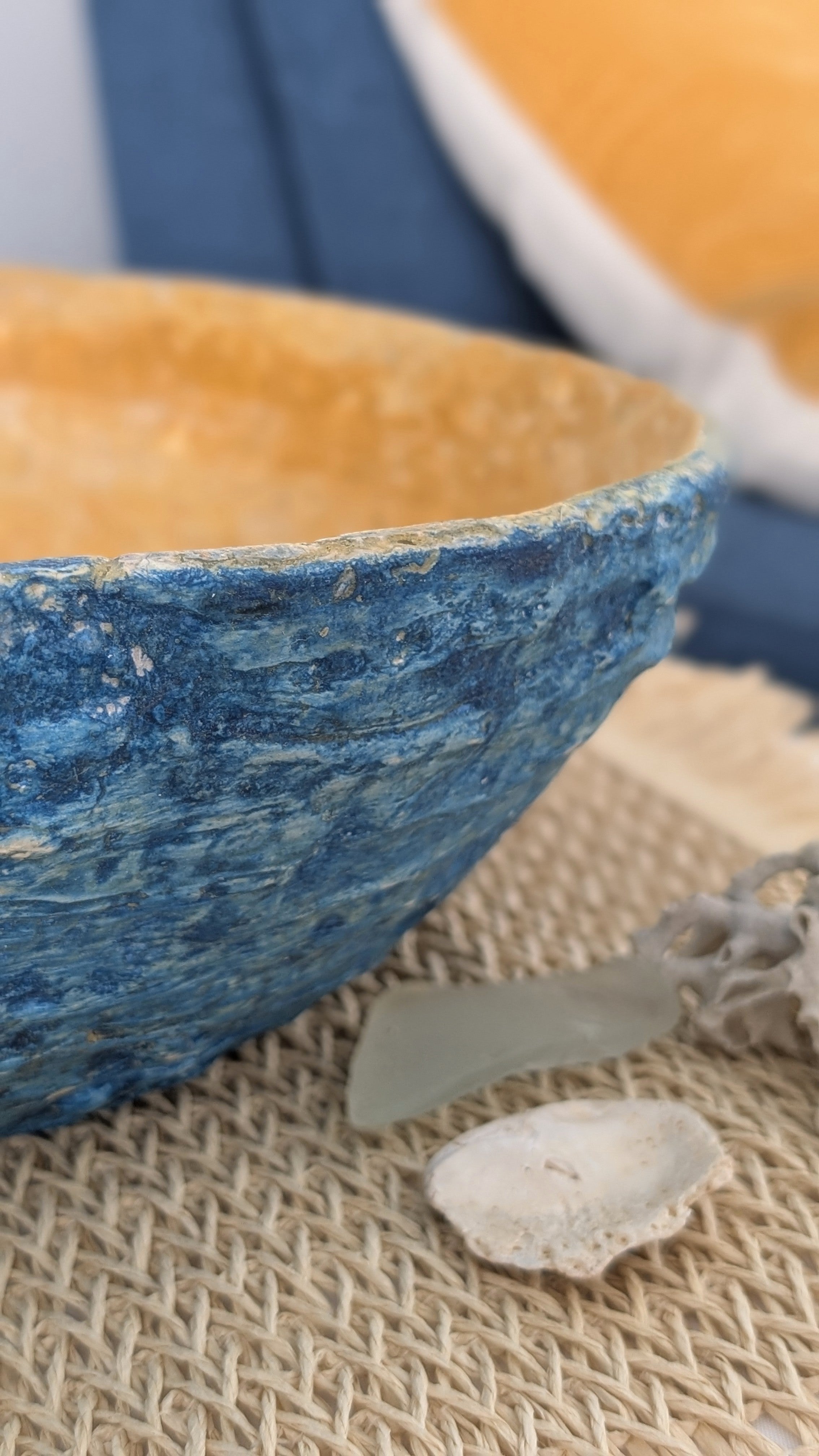 Coastal Beach Style Paper Clay Bowl