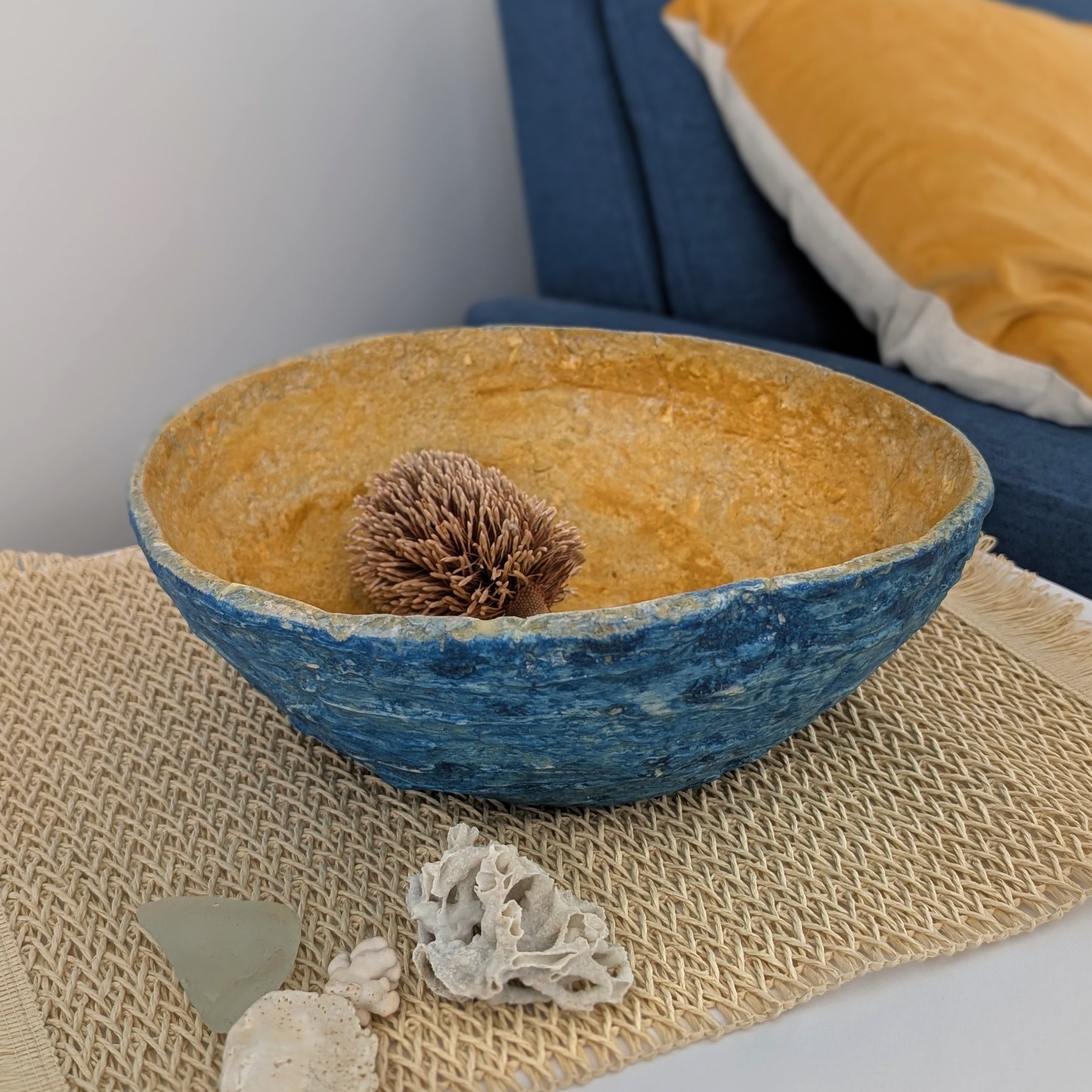 Coastal Beach Style Paper Clay Bowl