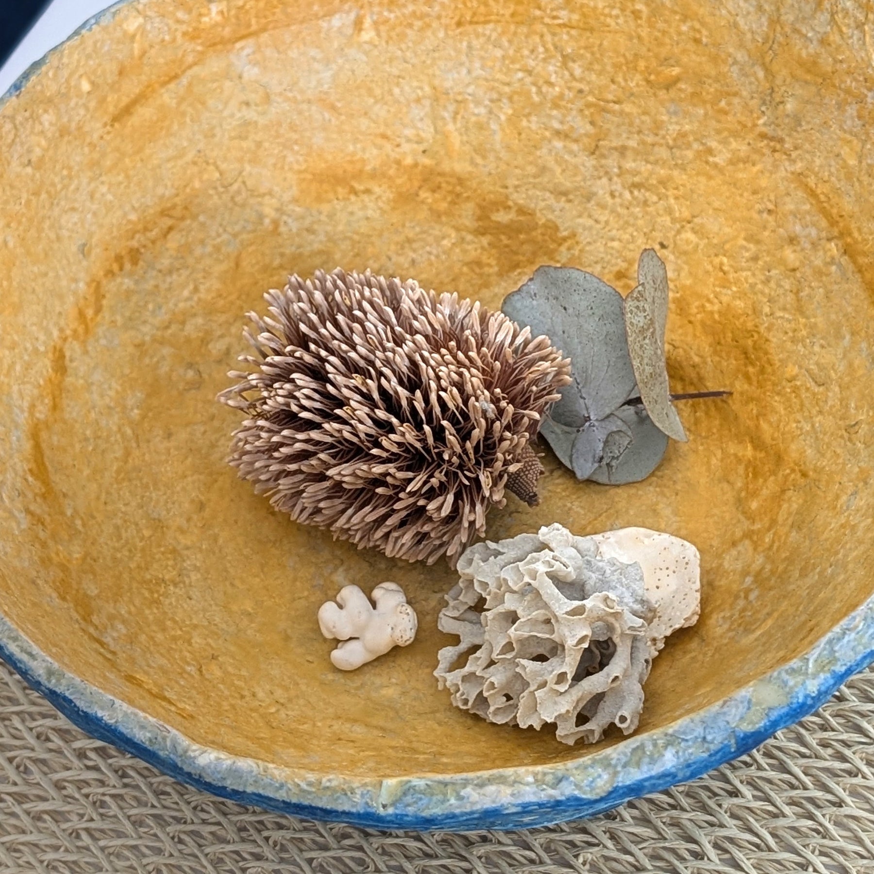 Coastal Beach Style Paper Clay Bowl