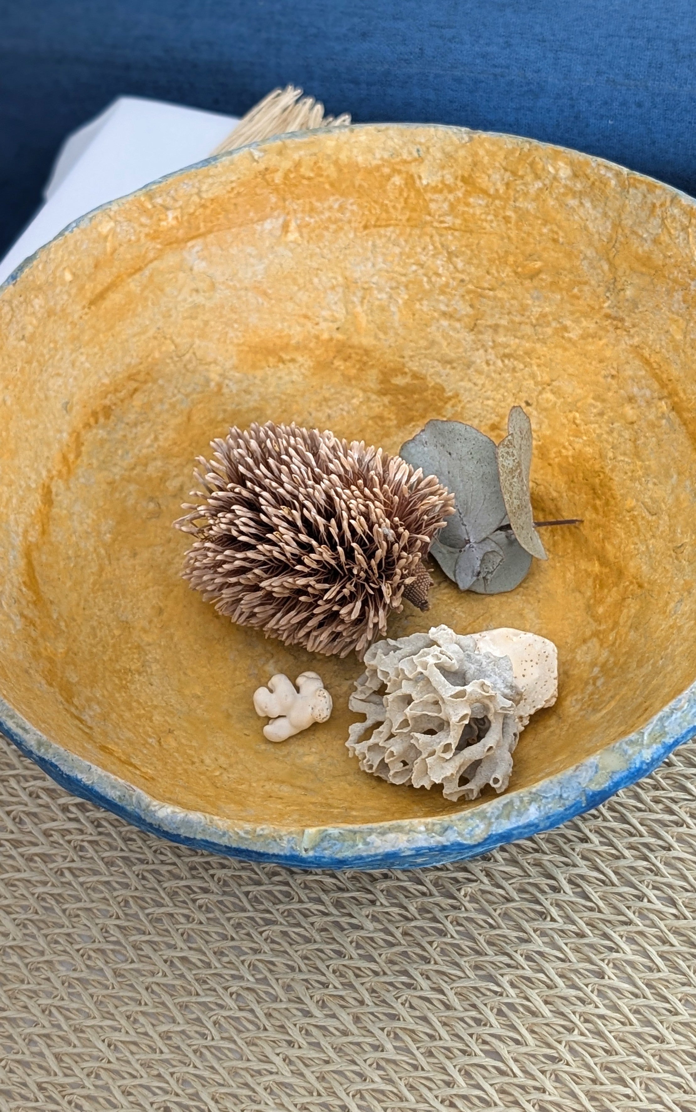 Coastal Beach Style Paper Clay Bowl